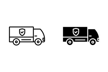Vector Truck or Delivery Protection or Shield Illustration