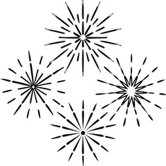 Obraz premium 3d fireworks set