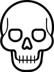 skull editable outline icon design