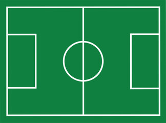 Football Field Icon — Soccer Pitch Vector, Sports Ground Layout, Stadium Turf, Athletic Game Design Illustration