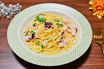 タコのパスタ　塩味