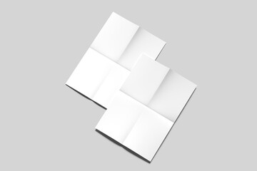 Blank A4 Flyer Brochure Mockup White