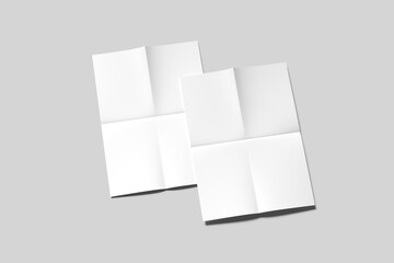 Blank A4 Flyer Brochure Mockup White