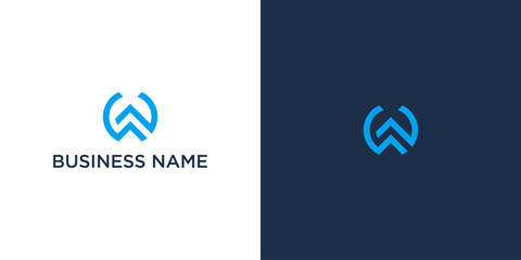 Modern Letter W Monogram Logo Design in Dynamic Circular Style for Technology and Creative Branding