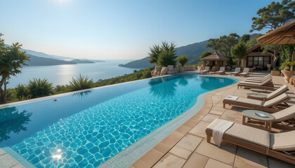 beautifull swimming pool in the middle of a gorgeous area