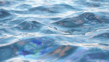 Reflejos del agua clara en un d&iacute;a soleado, mostrando suaves olas en un entorno tranquilo y sereno