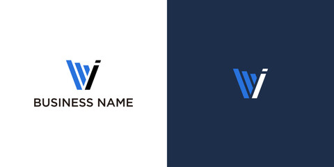 Modern blue and black W monogram logo design for professional corporate branding