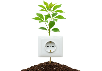 Isolated concept of alternative power source, electricity, green energy, ecology trend