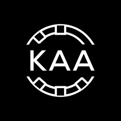 Clean Line Art Monogram Emblem for Brands, KAA Later Logo, Unique Letter  Logo with Circular Motif, 
