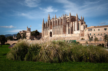 Palma Cathedral - the Basilica de Santa Maria de Mallorca is a Gothic style cathedral dating from the 14th Century
