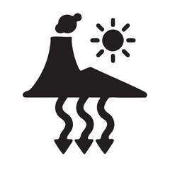 Geothermal power plant icon