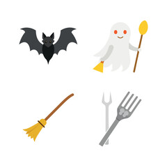 halloween pumpkin and bats