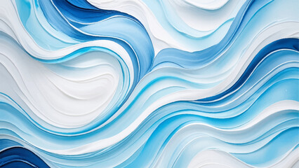 Abstract blue wave texture background with fluid watercolor pattern, modern ocean-inspired flowing lines design for wallpaper, banner, website, art print, and digital creative artwork