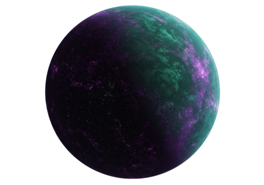 Isolated gas planet, exoplanet, science fiction concept, space environment and astronomy