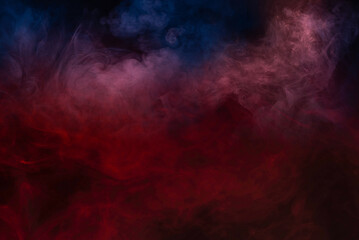 Blue and pink steam on a black background.