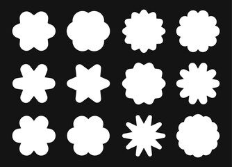 Abstract Wavy and Star-Shaped Silhouettes Collection