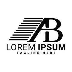 15.eps a.b text vector logo design 