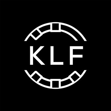 Clean Line Art Monogram Emblem for Brands, KLF Later Logo, Unique Letter  Logo with Circular Motif, 
