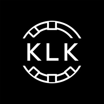 Clean Line Art Monogram Emblem for Brands, KLK Later Logo, Unique Letter  Logo with Circular Motif, 
