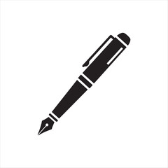 Minimal black and white pen icon for design projects