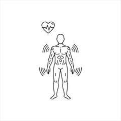 Human body internal organ icons for medical and educational use