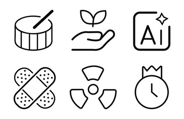 Vector line icon package