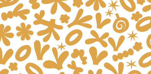 Colorful and playful abstract patterns fill the background with whimsical shapes and designs for creative inspiration