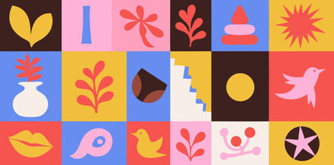 Colors and Shapes come alive in a vibrant collage of playful designs and intricate patterns celebrating creativity in Mystery Matters