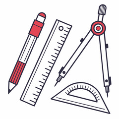 Vector art of drafting tools
