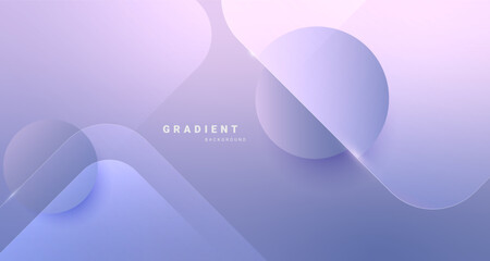 Soft Purple gradient abstract background with glass circles and soft blur vector.