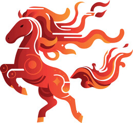 New Year's zodiac fire horse
