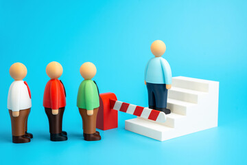 Competition for jobs is intense. Job seekers are in high demand. Labor market rivalry, unemployment, and human resource selection. Business, recruitment, and economics
