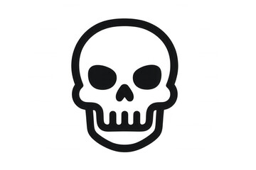 Fototapeta premium Skull warning icon representing death danger and hazard, perfect for halloween, poison, or security concepts