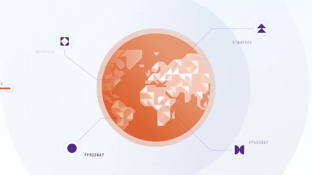 Global Data Visualization with Color-Coded Nodes &ndash; Animated Tech Explainer