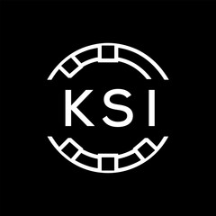 Modern  Tech Logo Design – Futuristic Blue and White Circular Emblem on Black Background, KSI Later Logo, 

KSI  logo, KSI  modern logo design, KSI  tech logo, KSI  futuristic logo, KSI  circular logo