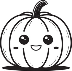 Pumpkin Silhouette Clipart for Halloween Design