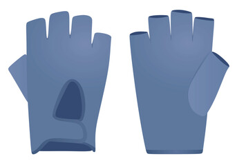 Blue training gloves. vector illustration	
