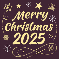 christmas greeting card with christmas tree, Festive card design, Vector art illustrations, Typography Design, Calligraphy Design Vector, Art illustrations