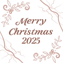 christmas greeting card with christmas tree, Festive card design, Vector art illustrations, Typography Design, Calligraphy Design Vector, Art illustrations