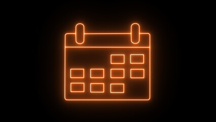 neon calendar icons are often used to represent deadlines, appointments, or important dates. 