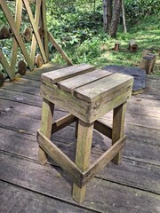 wooden bench in the park