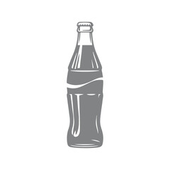 Classic Contoured Glass Soda Bottle Silhouette
