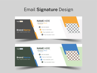 modern business e-mail signature template layout design