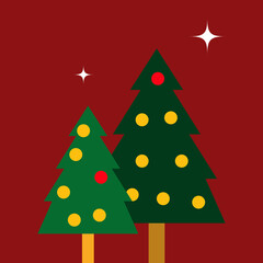 Festive Holiday Christmas Trees