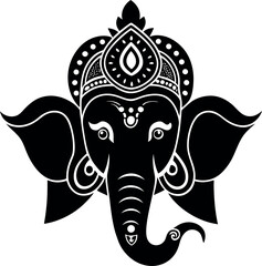 Baby Indian elephant cartoon vector illustration art for a cute wildlife safari design