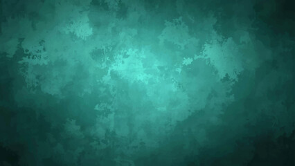 Abstract textured background with teal and turquoise color palette. Mottled, grunge appearance with subtle gradients and organic speckled patterns. Aged concrete or oxidized metal, with darker patches