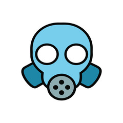 gas mask colorful vector illustration