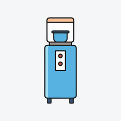 water cooler colorful vector illustration