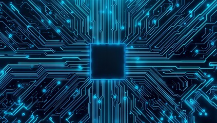 Modern glowing circuit board background perfect for technology and innovation themes