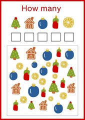 Count Festive Holiday Symbols And Learn Numbers
worksheet for children. 
Practice Matching Christmas Shapes And Figures